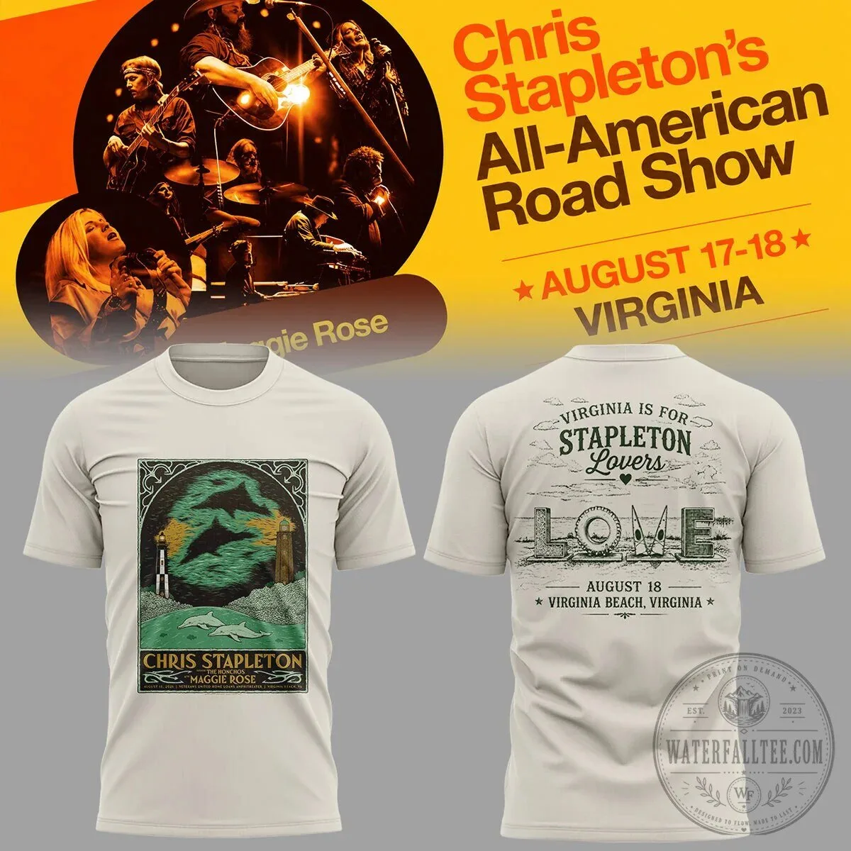 Virginia Beach Concert T-Shirt featuring Chris Stapleton's All-American Road Show