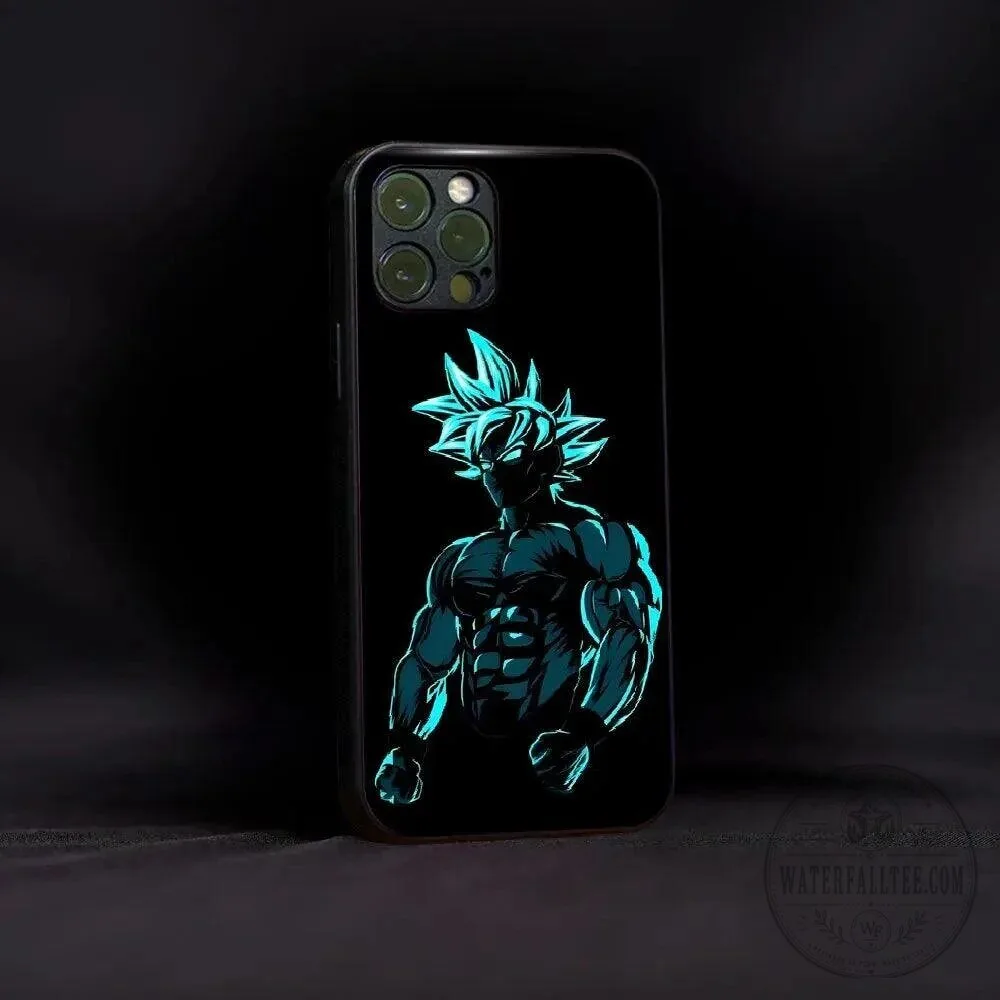 Dragon Ball Super Goku Ultra Instinct Blue Glow-in-the-Dark Phone Case