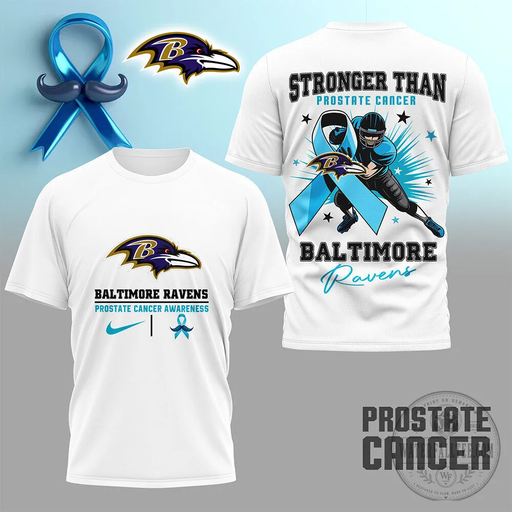 Baltimore Ravens Stronger Than Prostate Cancer Awareness Month T-Shirt 1 Baltimore Ravens Stronger Than Prostate Cancer Awareness Month T-Shirt