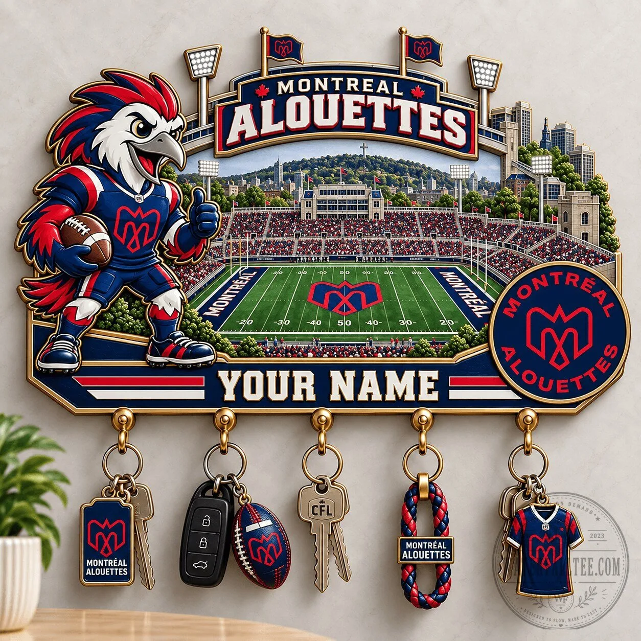 Montreal Alouettes Canadian Football League Stadium Custom Name Key Holder