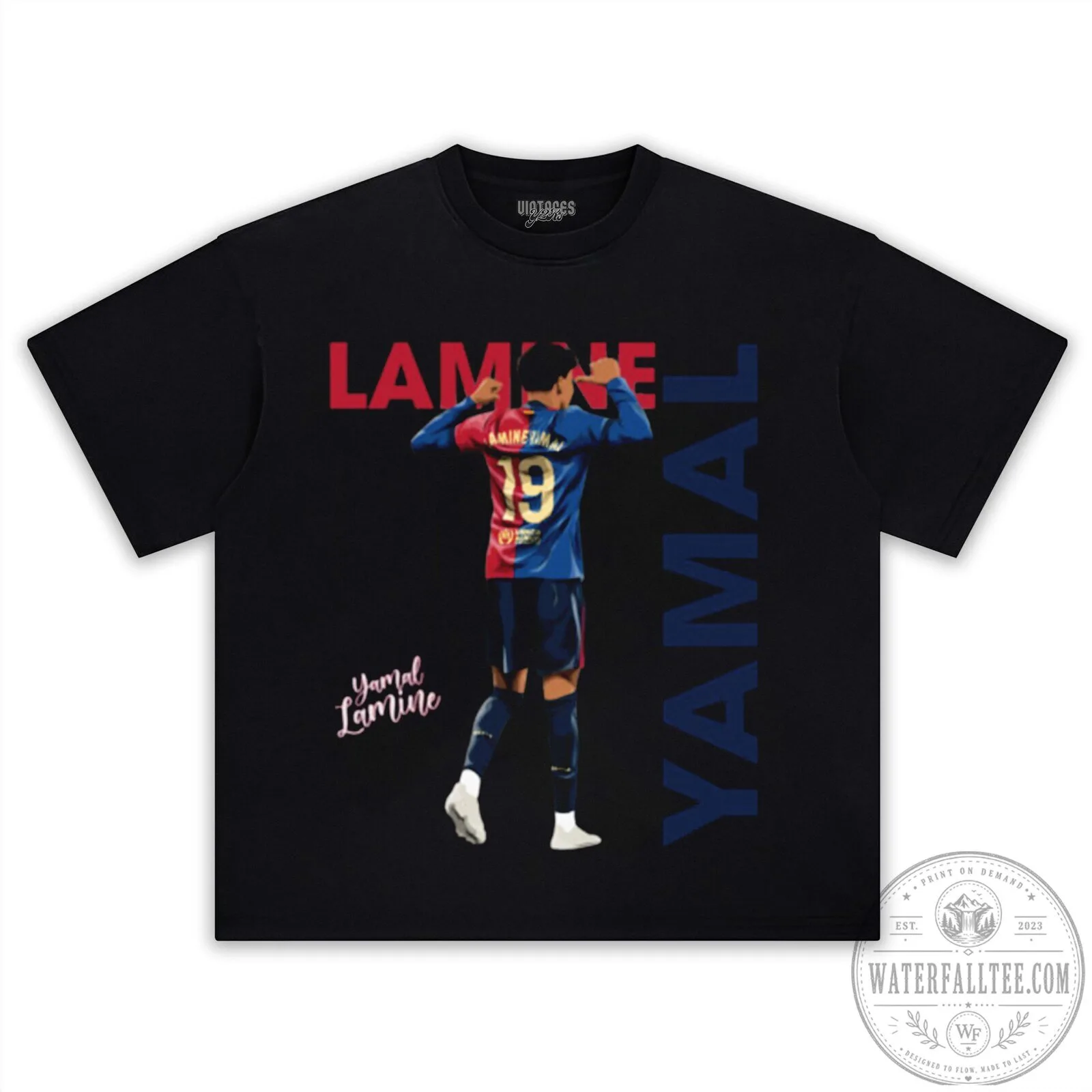 Graphic T-Shirt featuring Lamine Yamal from Barcelona Football Club 14 Graphic T-Shirt featuring Lamine Yamal from Barcelona Football Club