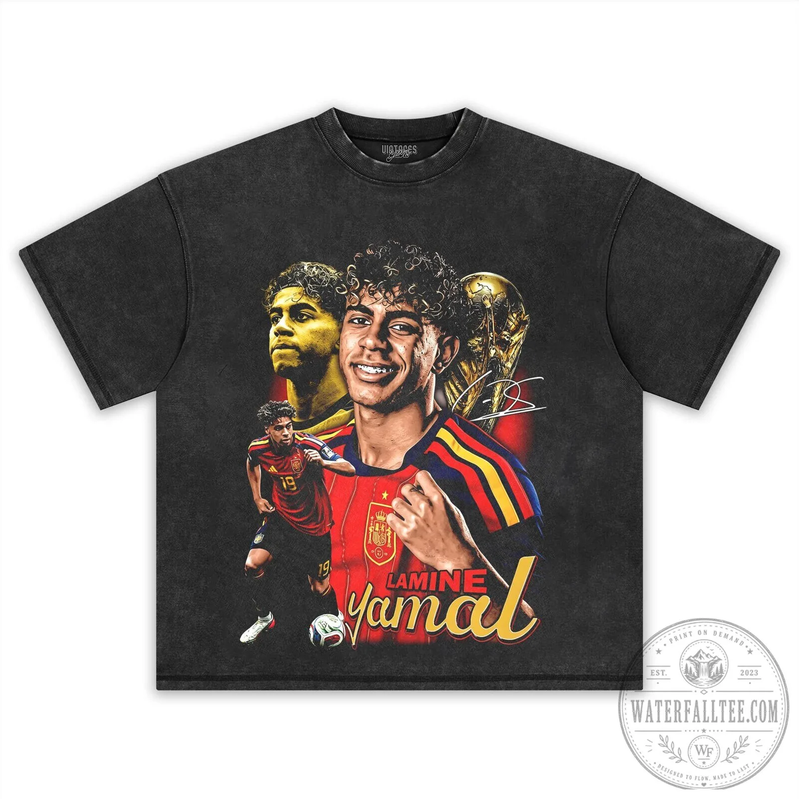 Lamine Yamal Football Player Graphic Design Vintage Style Black T-Shirt 12 Lamine Yamal Football Player Graphic Design Vintage Style Black T-Shirt