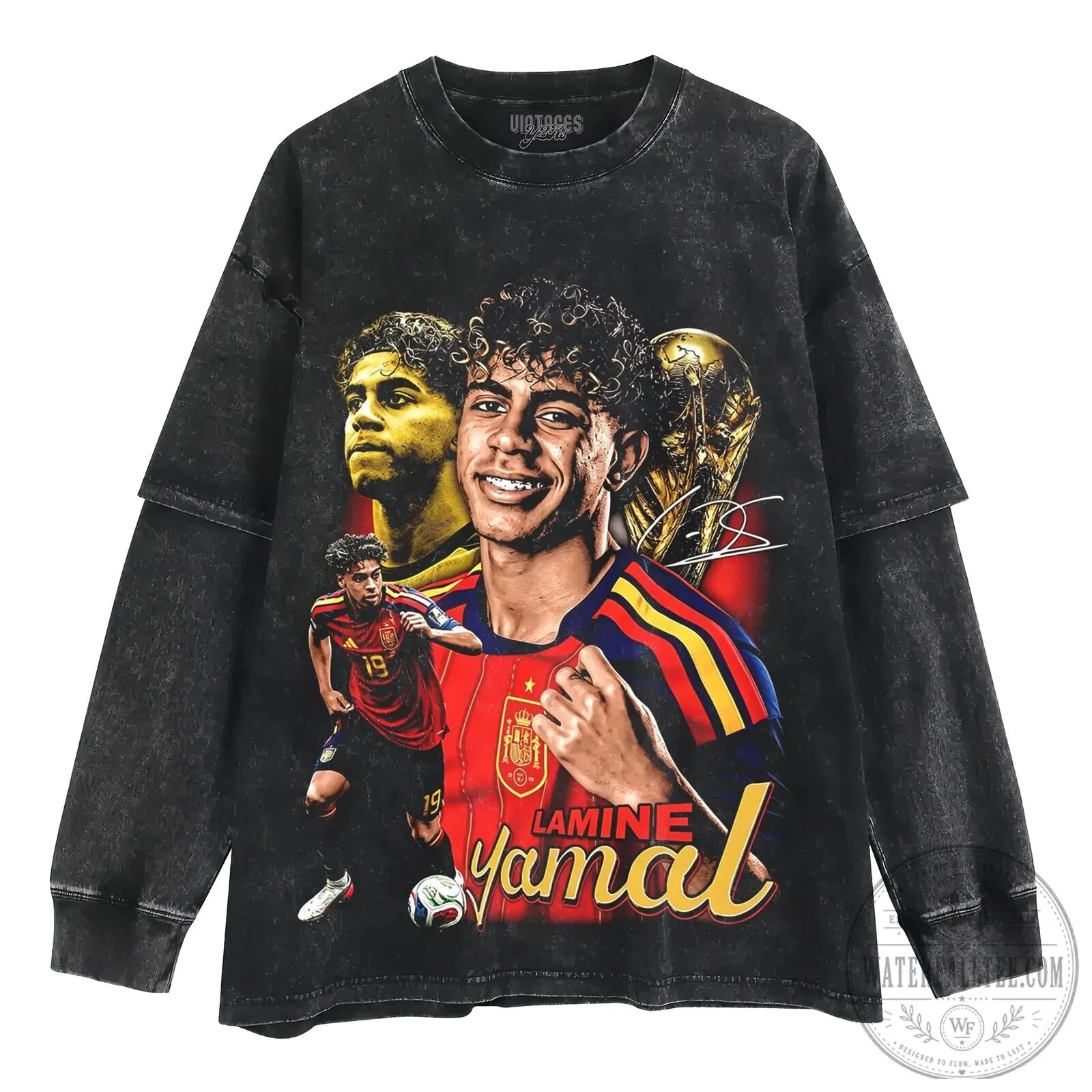 Lamine Yamal Football Player Graphic Design Vintage Style Black T-Shirt 14 Lamine Yamal Football Player Graphic Design Vintage Style Black T-Shirt