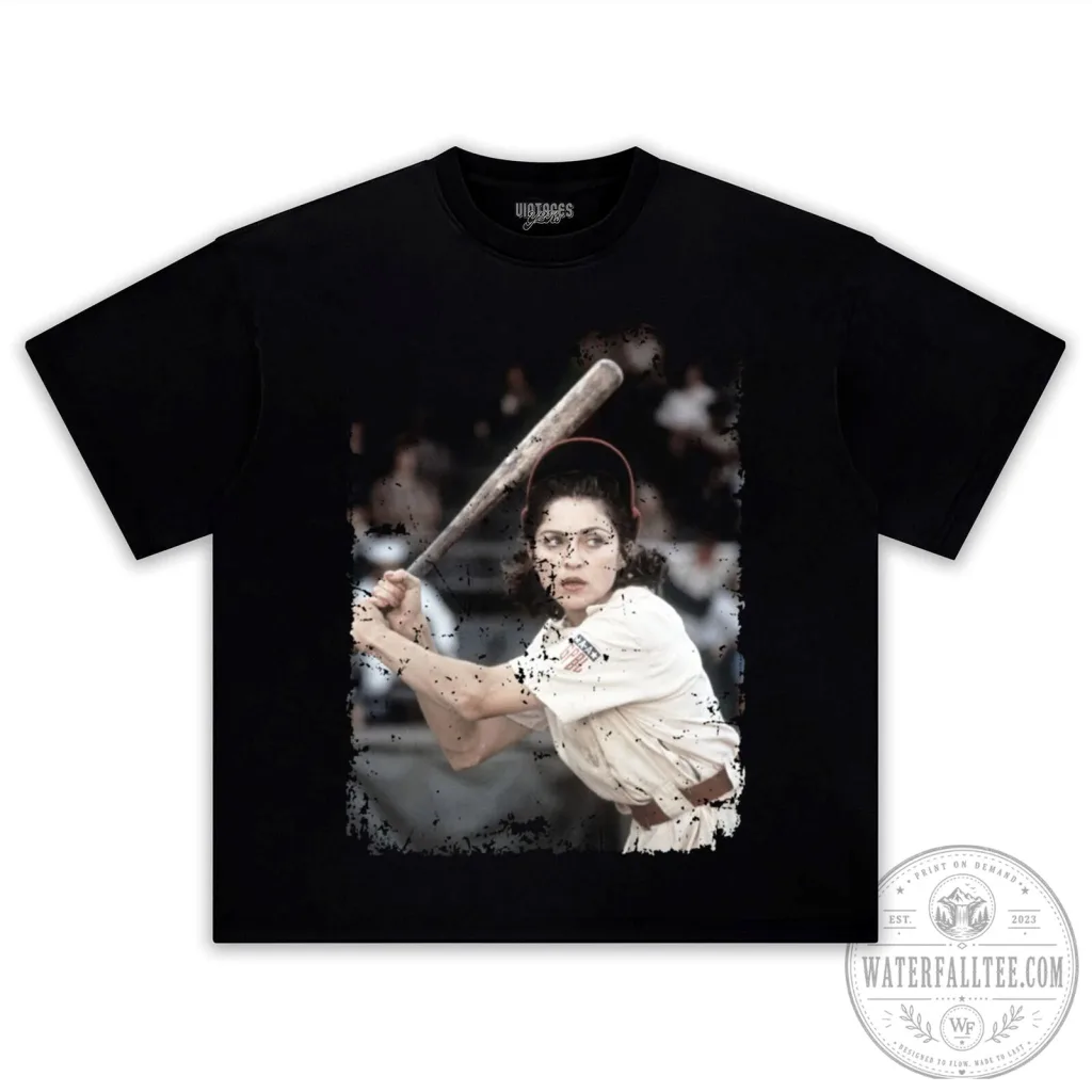 A League of Their Own Madonna Dottie Hinson Baseball Player T-Shirt A League of Their Own Madonna Dottie Hinson Baseball Player T-Shirt