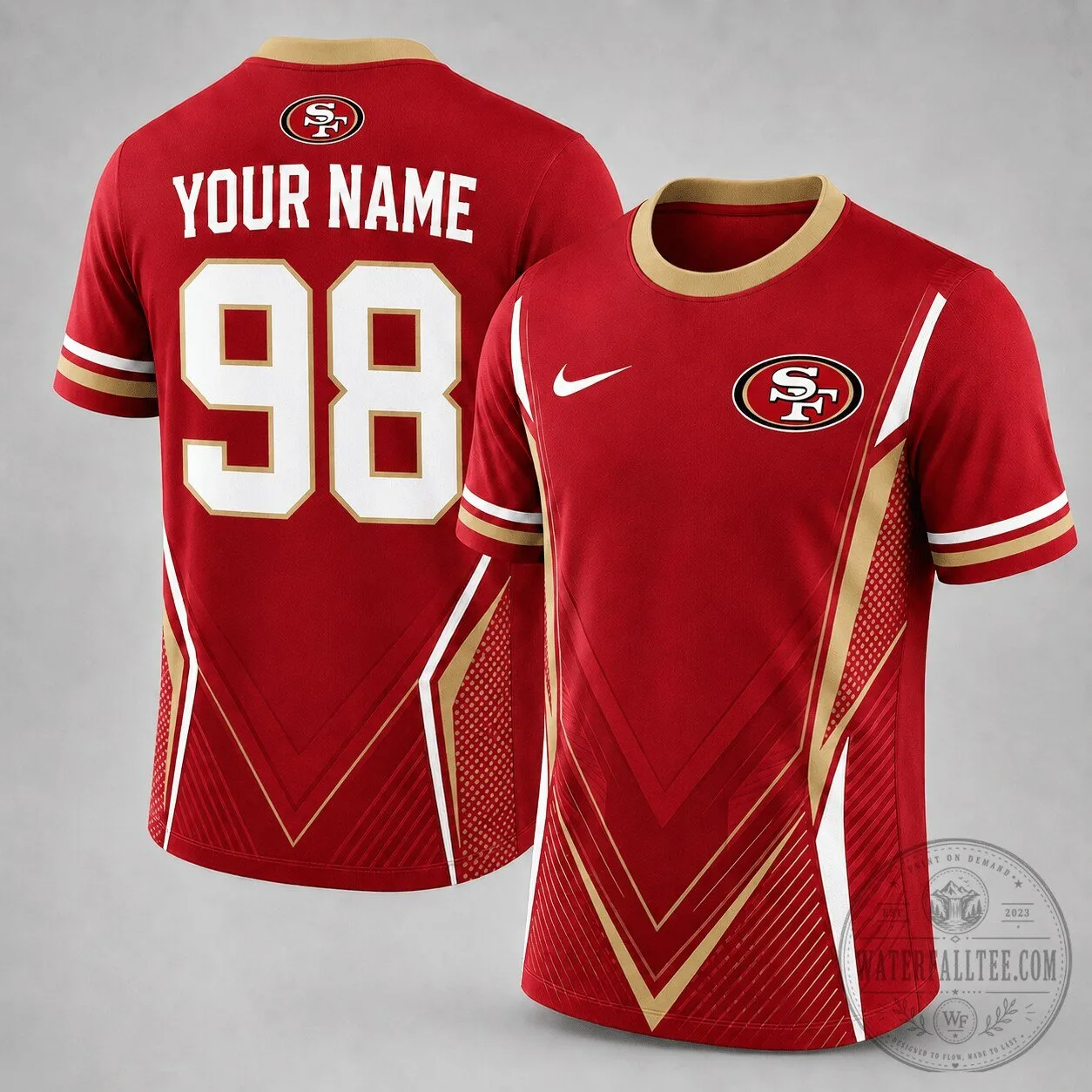 San Francisco 49ers NFL Football Personalized Athletic Jersey 2 San Francisco 49ers NFL Football Personalized Athletic Jersey