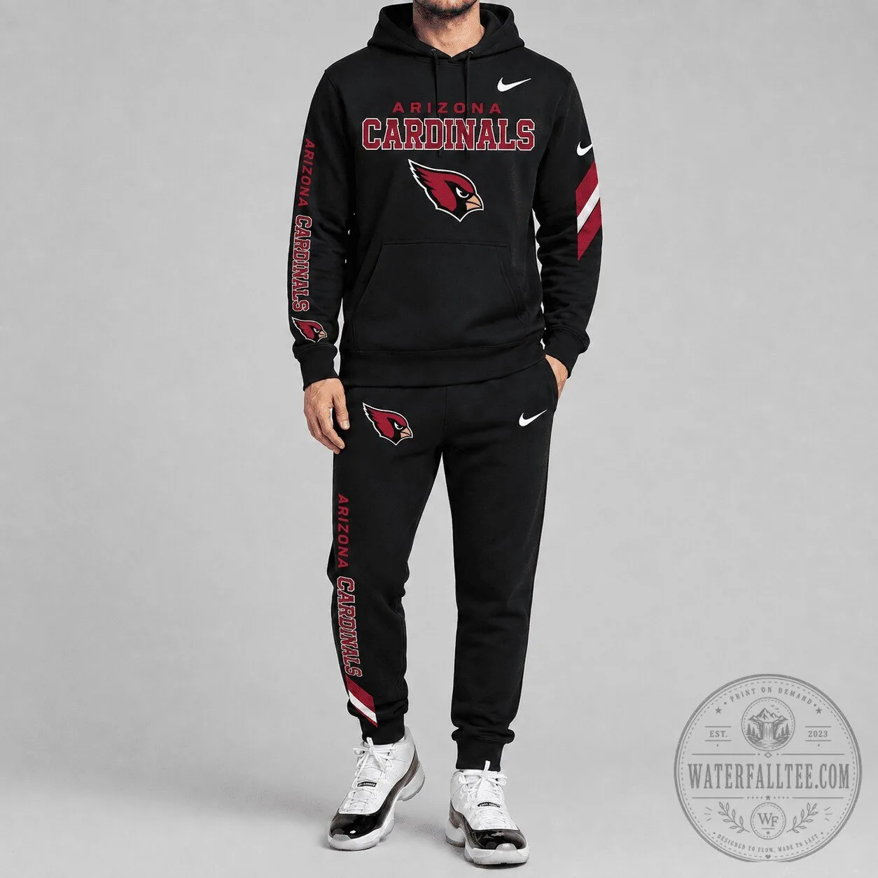 Arizona Cardinals Football Team Black Hoodie Sweatshirt and Jogger Pants Set 1 Arizona Cardinals Football Team Black Hoodie Sweatshirt and Jogger Pants Set