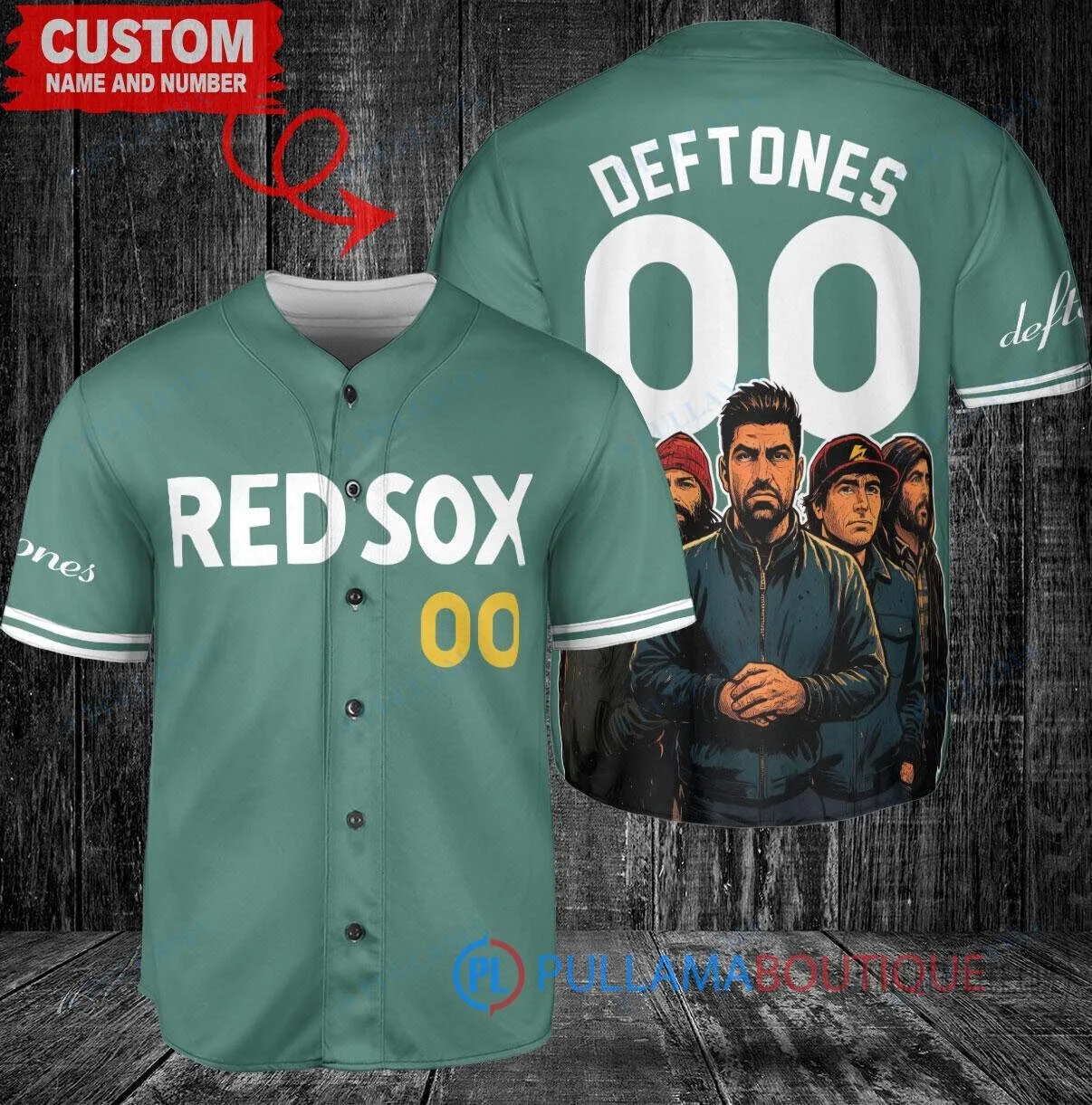 Boston Red Sox Deftones Baseball Jersey Custom Name and Number