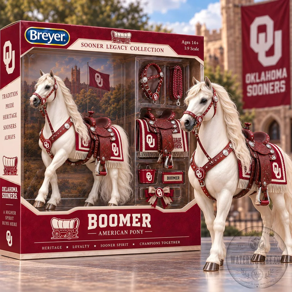 Oklahoma Sooners Boomer American Pony Heritage Horse Collectible Figurine Set Oklahoma Sooners Boomer American Pony Heritage Horse Collectible Figurine Set
