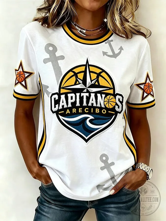 Puerto Rican Basketball Fan Shirt Capitanos de Arecibo Team T-Shirt