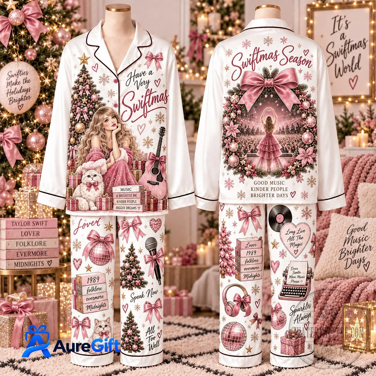 Taylor Swift Christmas Swiftmas Season Pajamas Set