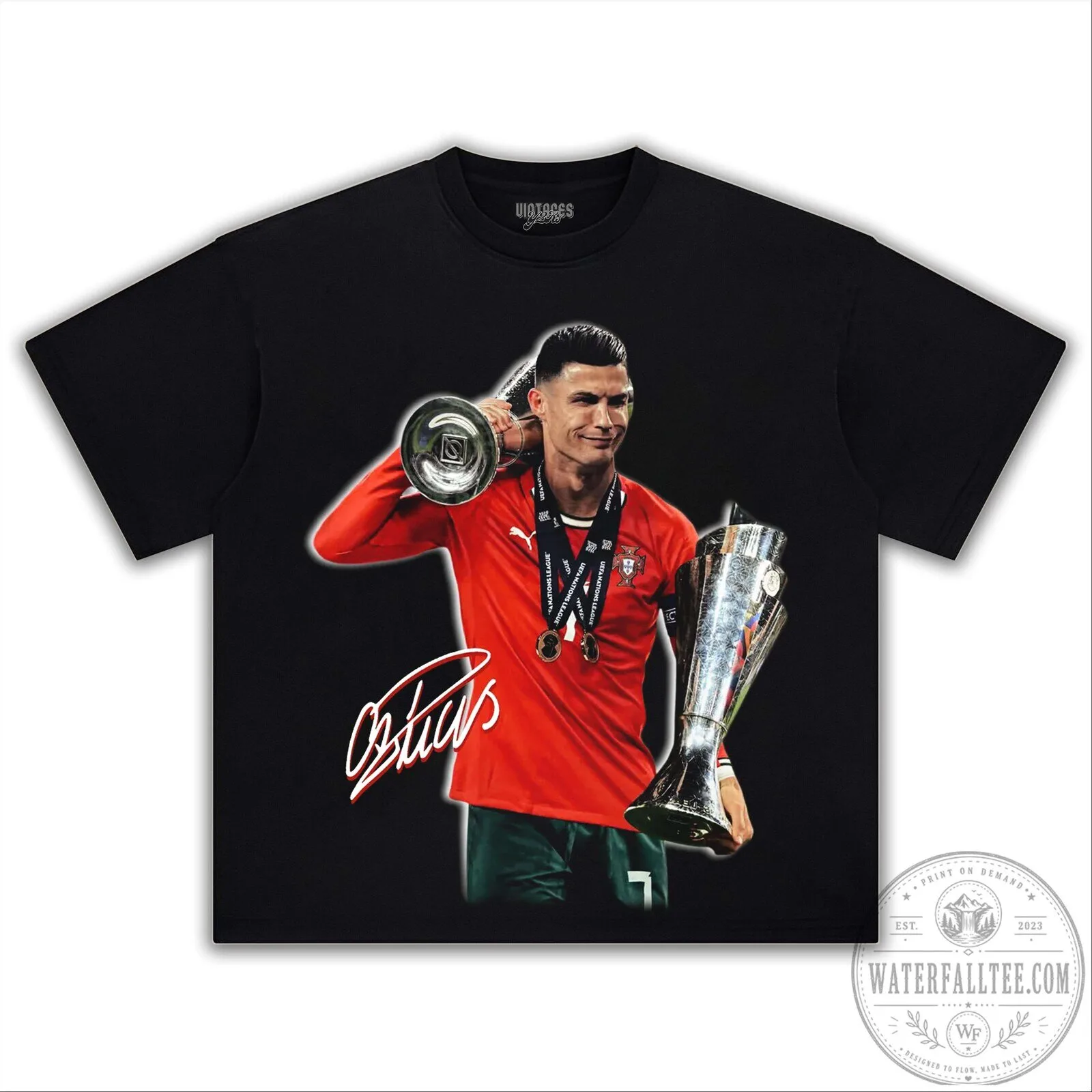 Graphic T-Shirt featuring Cristiano Ronaldo as UEFA Nations League Champion 2 Graphic T-Shirt featuring Cristiano Ronaldo as UEFA Nations League Champion