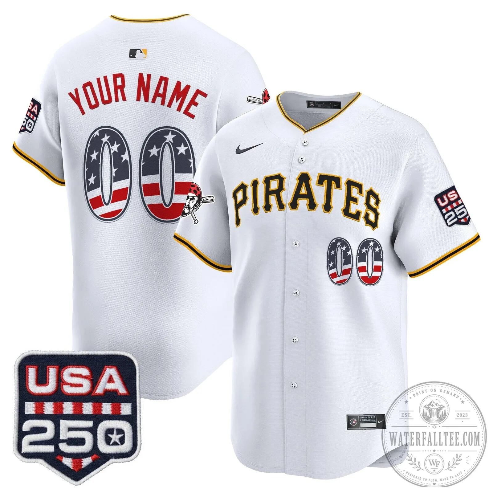 Pittsburgh Pirates Fourth of July USA 250 Limited Custom Baseball Jersey 10 Pittsburgh Pirates Fourth of July USA 250 Limited Custom Baseball Jersey