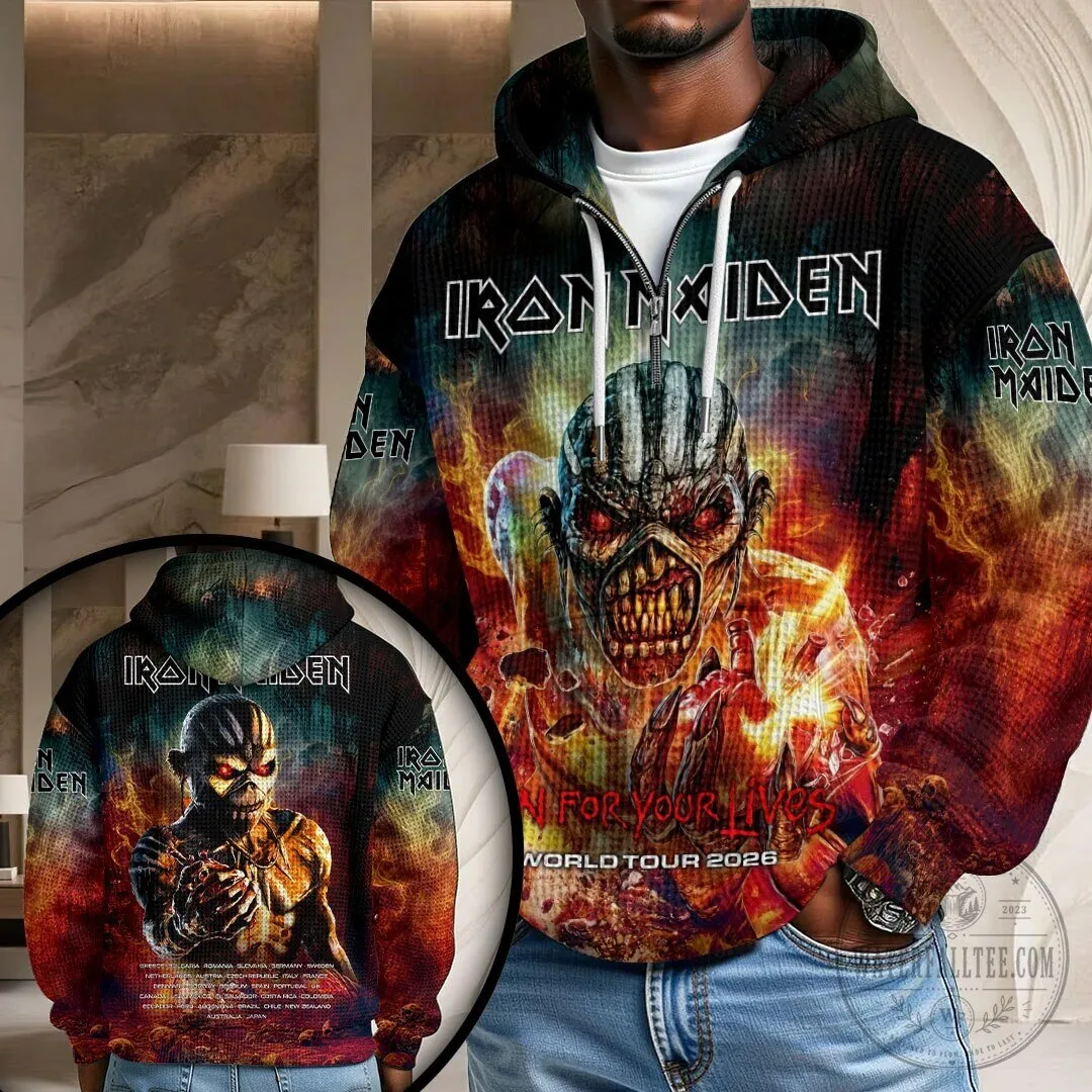 Iron Maiden World Tour 2026 Eddie The Head Heavy Metal Band Hoodie