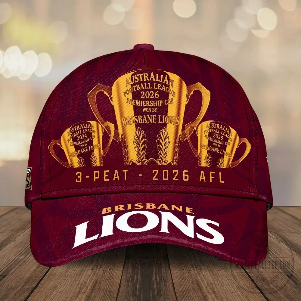 Brisbane Lions Australian Football League 2026 Premiership Cup Champions Cap Hat