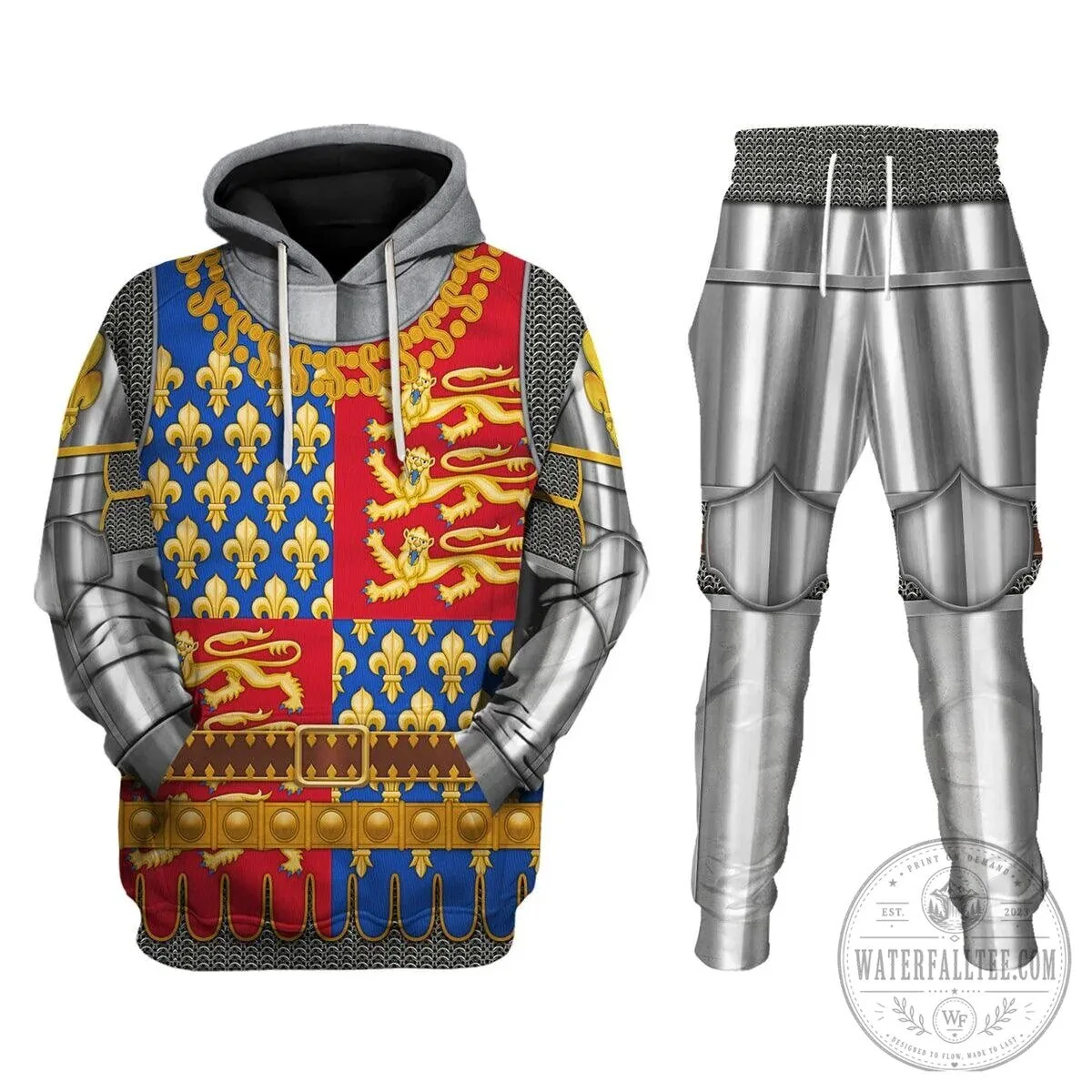 Henry IV Of England Medieval Knight Armor Costume Hoodie And Pants Set 1 Henry IV Of England Medieval Knight Armor Costume Hoodie And Pants Set