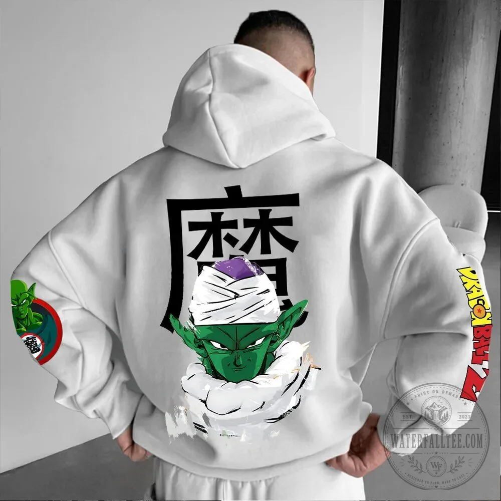Dragon Ball Z Piccolo Anime Character Graphic White Hoodie 5 Dragon Ball Z Piccolo Anime Character Graphic White Hoodie