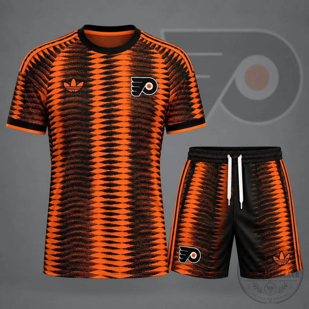 Philadelphia Flyers National Hockey League Dynamic Ripple Performance T-Shirt and Shorts Set Philadelphia Flyers National Hockey League Dynamic Ripple Performance T-Shirt and Shorts Set