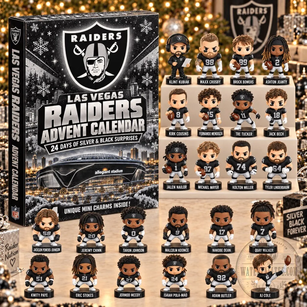 Las Vegas Raiders NFL Football Team Advent Calendar 24 Days of Surprises Las Vegas Raiders NFL Football Team Advent Calendar 24 Days of Surprises