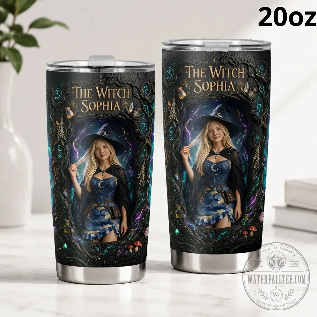 Personalized Magical Witch Custom Photo Insulated Stainless Steel Tumbler 14 Personalized Magical Witch Custom Photo Insulated Stainless Steel Tumbler