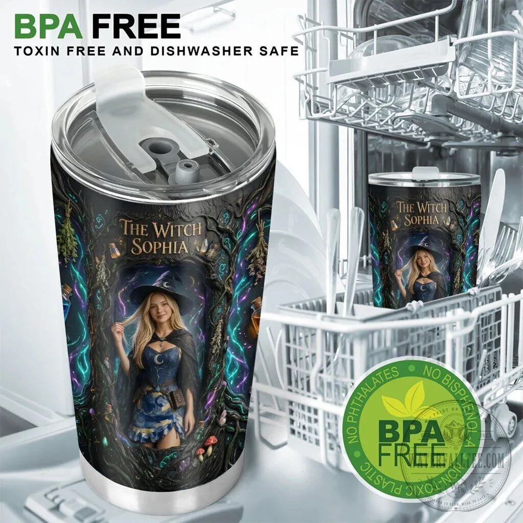 Personalized Magical Witch Custom Photo Insulated Stainless Steel Tumbler 17 Personalized Magical Witch Custom Photo Insulated Stainless Steel Tumbler