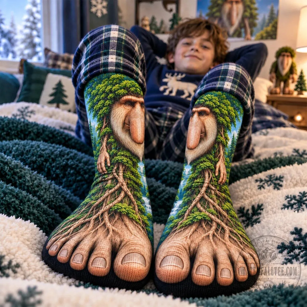 Proboscis Monkey Jungle Animal Novelty Crew Socks for Men and Women 9 Proboscis Monkey Jungle Animal Novelty Crew Socks for Men and Women