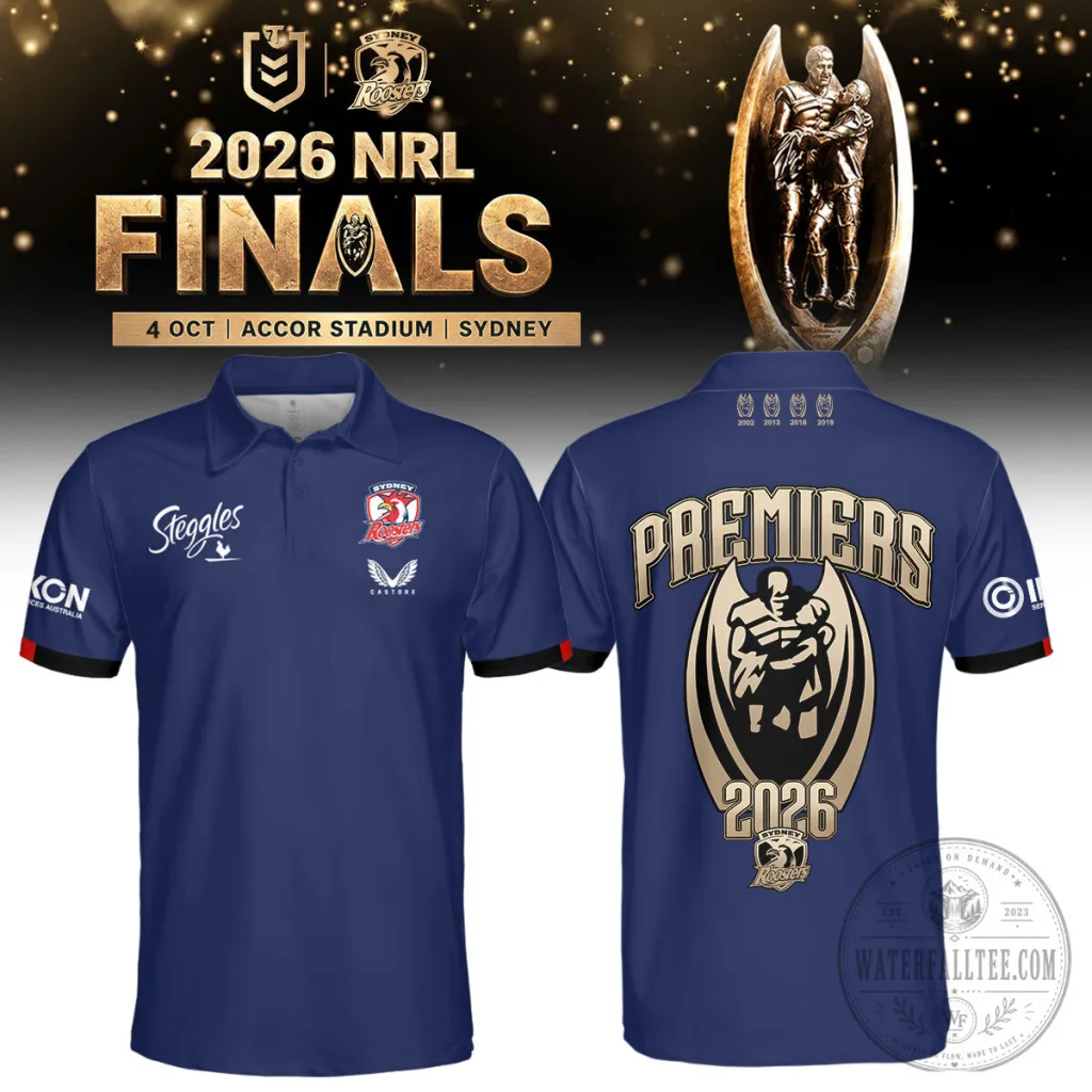 Sydney Roosters 2026 NRL Finals Premiers Rugby League Polo Shirt Sydney Roosters 2026 NRL Finals Premiers Rugby League Polo Shirt