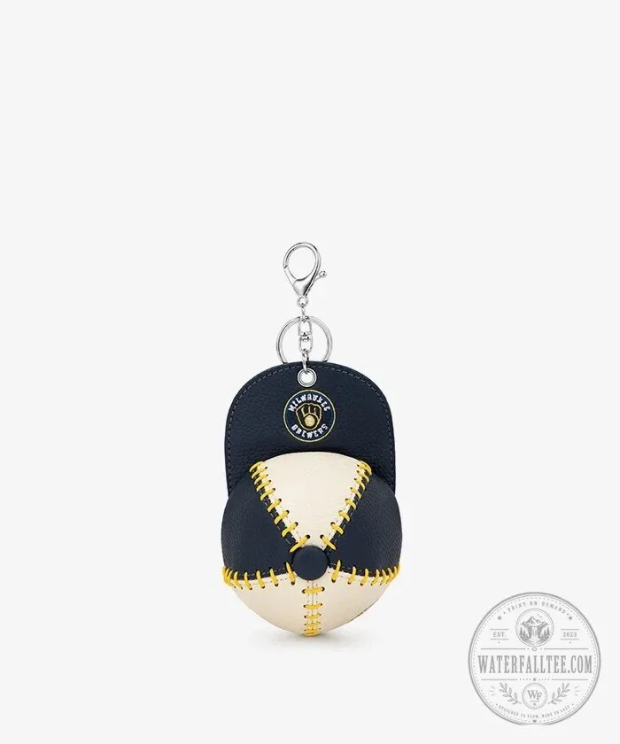Milwaukee Brewers Baseball Cap Keychain Coin Purse