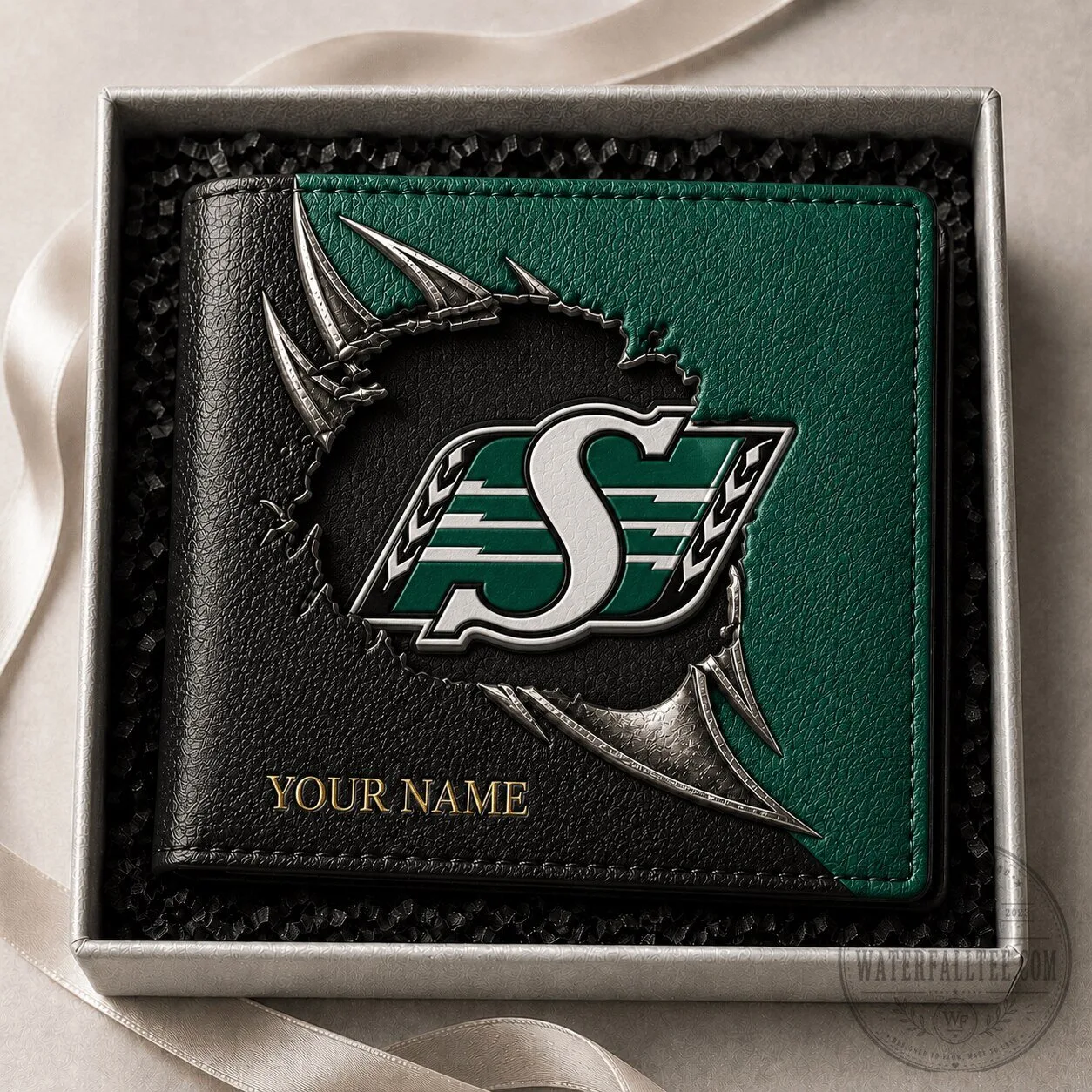Saskatchewan Roughriders CFL Special Edition Personalized Men's Leather Wallet 1 Saskatchewan Roughriders CFL Special Edition Personalized Men's Leather Wallet