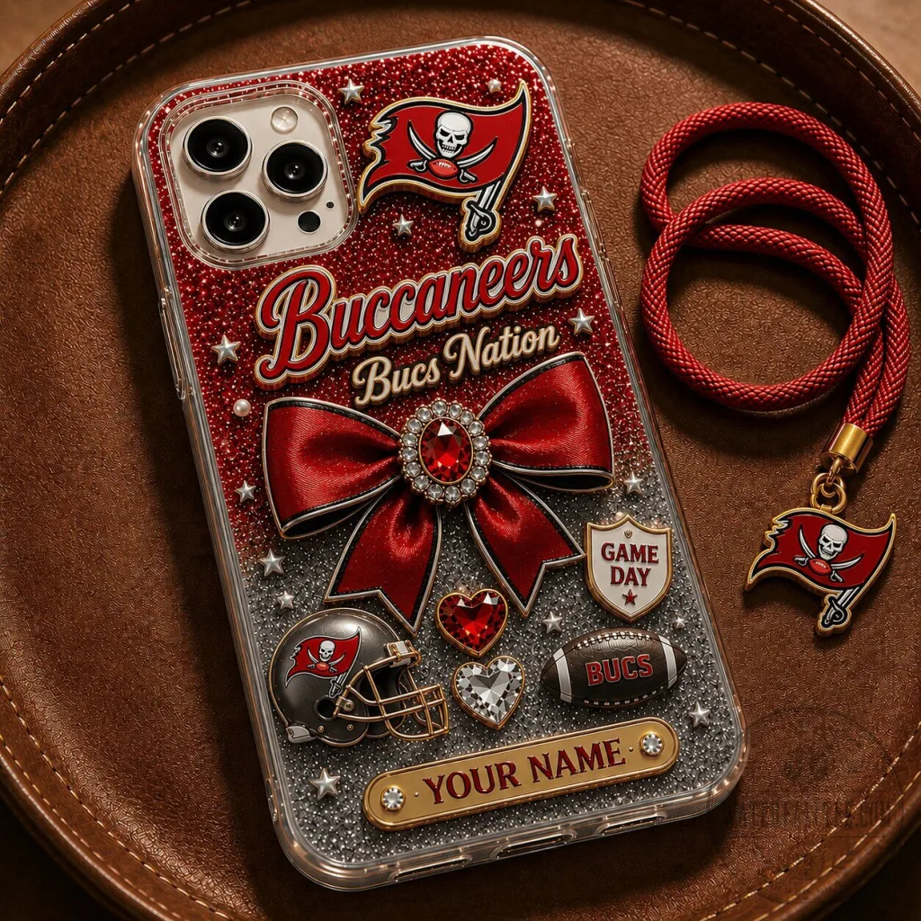 Tampa Bay Buccaneers Football Team Glitter Design Personalized Phone Case Tampa Bay Buccaneers Football Team Glitter Design Personalized Phone Case
