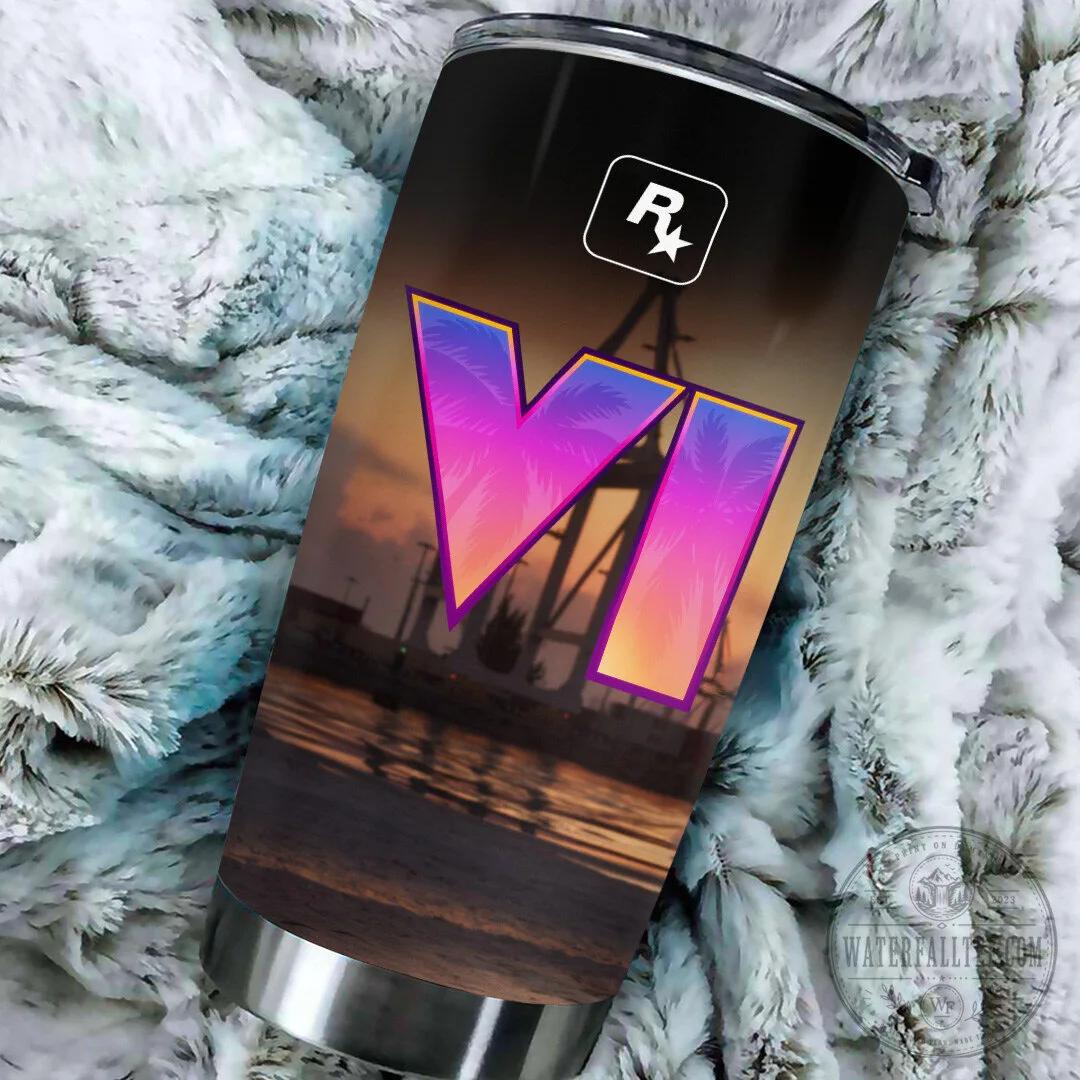 Grand Theft Auto VI Video Game Characters Stainless Steel Tumbler Cup 10 Grand Theft Auto VI Video Game Characters Stainless Steel Tumbler Cup
