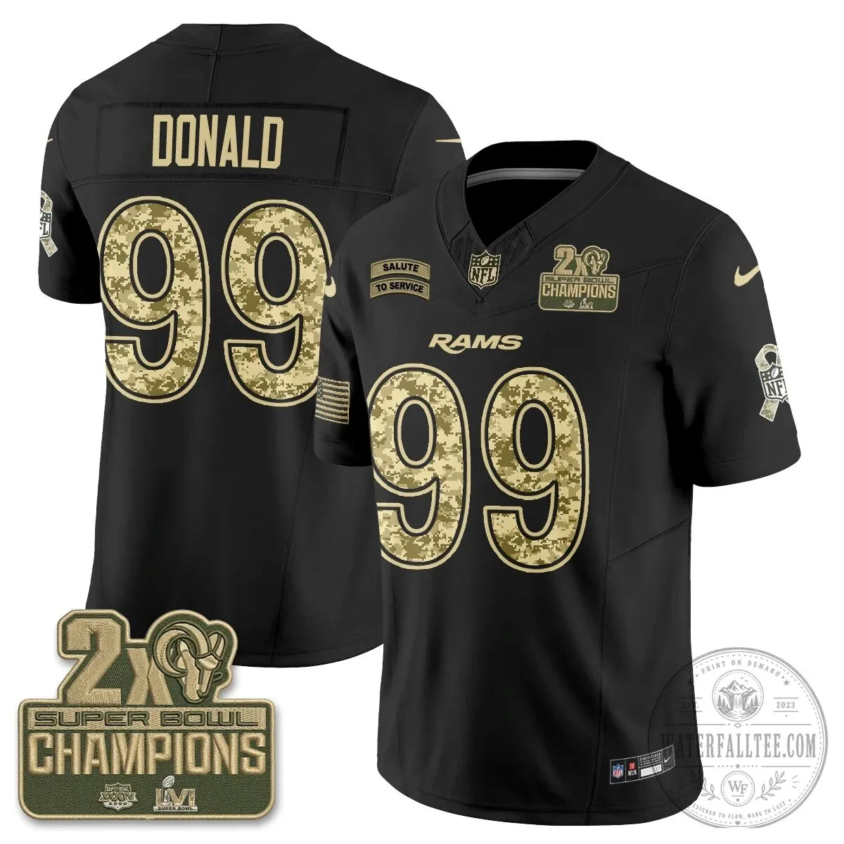 Los Angeles Rams Puka Nacua Black Salute To Service Football Jersey 81 Los Angeles Rams Puka Nacua Black Salute To Service Football Jersey