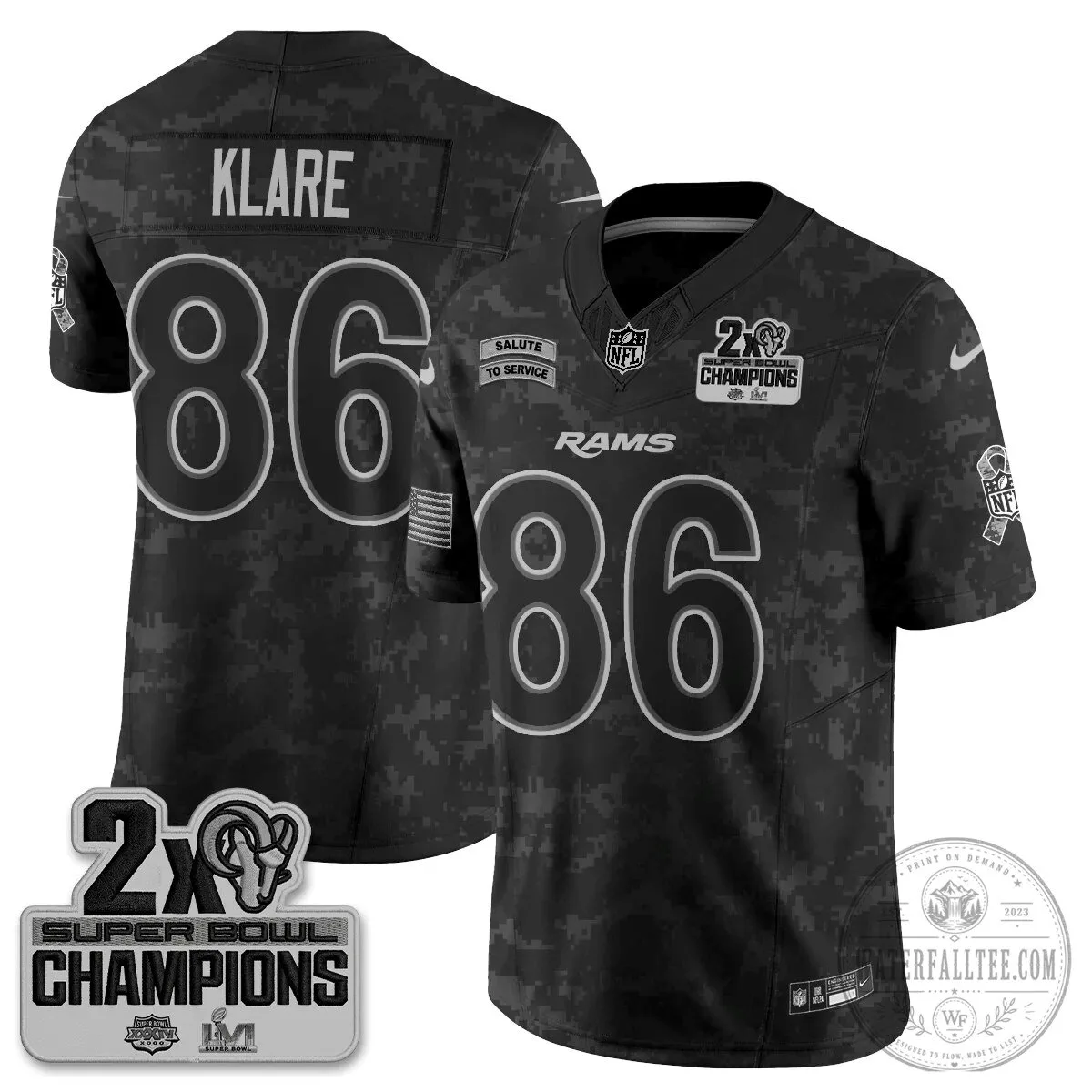 Los Angeles Rams Puka Nacua Black Salute To Service Football Jersey 91 Los Angeles Rams Puka Nacua Black Salute To Service Football Jersey