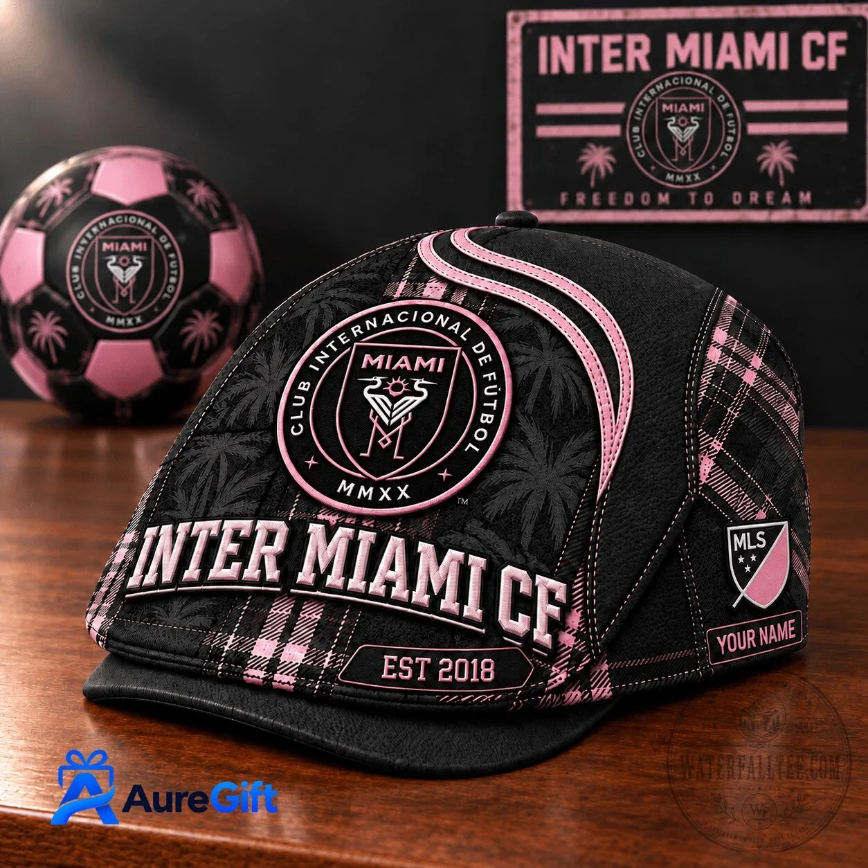 Inter Miami CF Personalized Flat Cap Hat 5 Inter Miami CF Personalized Flat Cap Hat