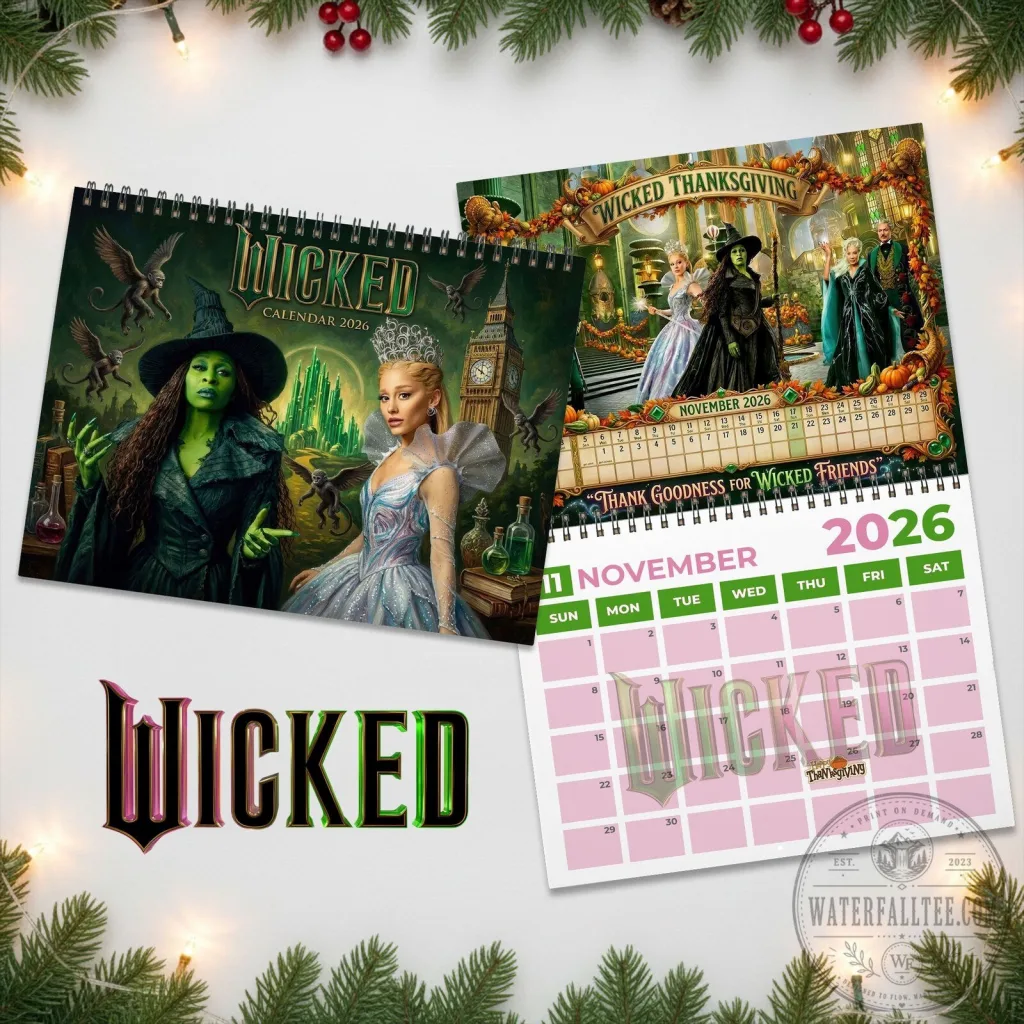 Wicked Movie Elphaba Glinda 2026 Wall Calendar, Musical Broadway Gift Wicked Movie Elphaba Glinda 2026 Wall Calendar, Musical Broadway Gift