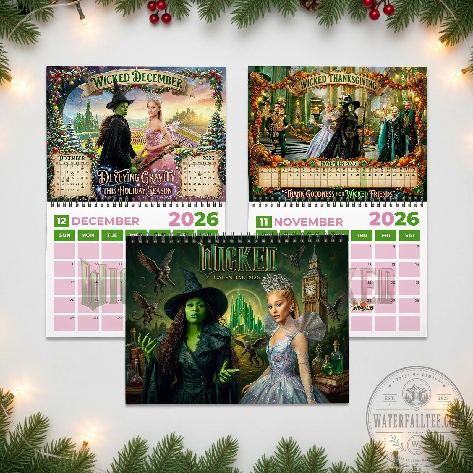 Wicked Movie Elphaba Glinda 2026 Wall Calendar, Musical Broadway Gift 11 Wicked Movie Elphaba Glinda 2026 Wall Calendar, Musical Broadway Gift