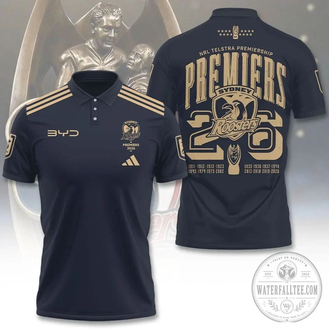 Sydney Roosters National Rugby League Telstra Premiership 2026 Premiers Polo Shirt 5 Sydney Roosters National Rugby League Telstra Premiership 2026 Premiers Polo Shirt