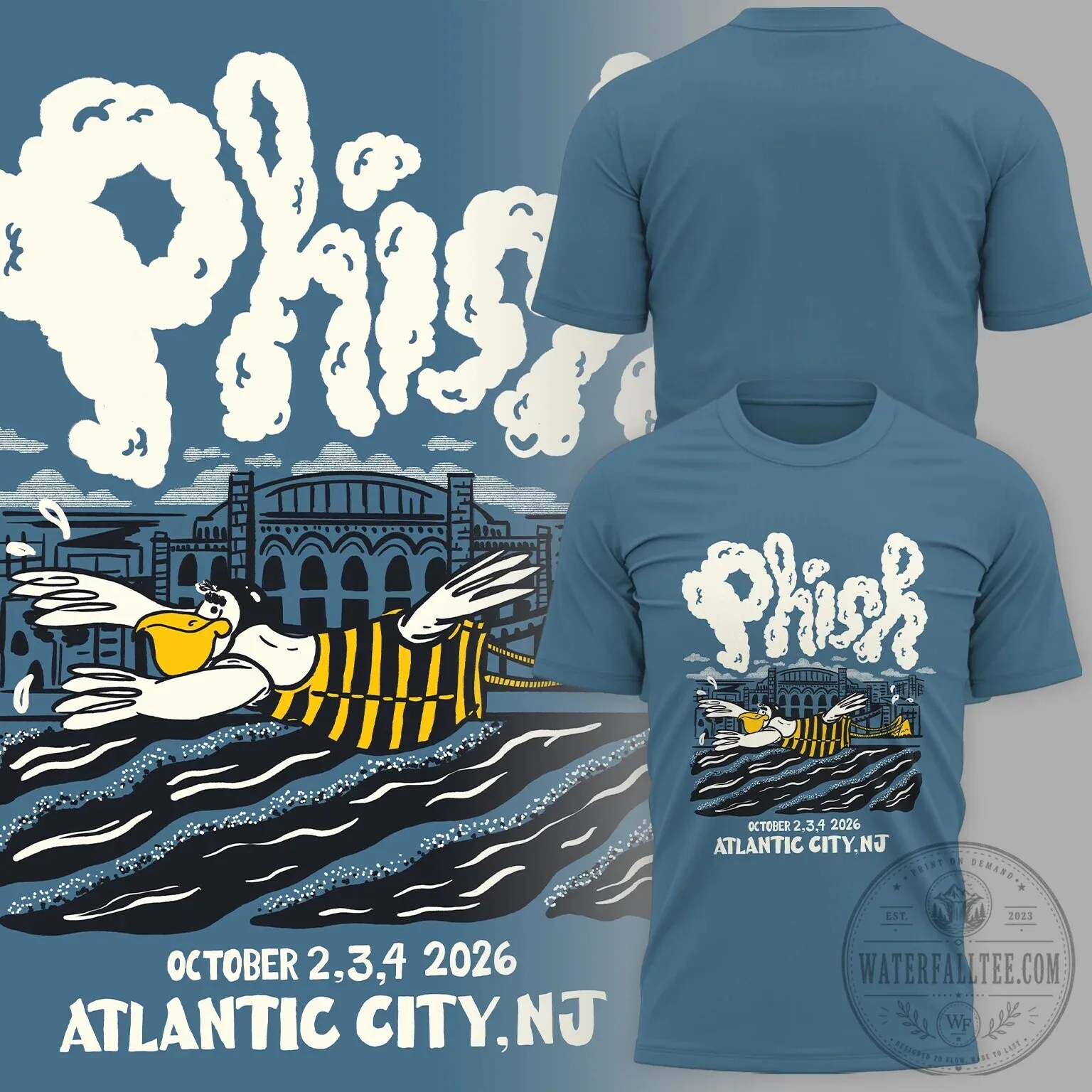 Phish Atlantic City Summer Tour 2026 Concert Graphic T-Shirt