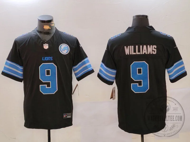 Jameson Williams Detroit Lions Black Alternate Football Jersey Number 9