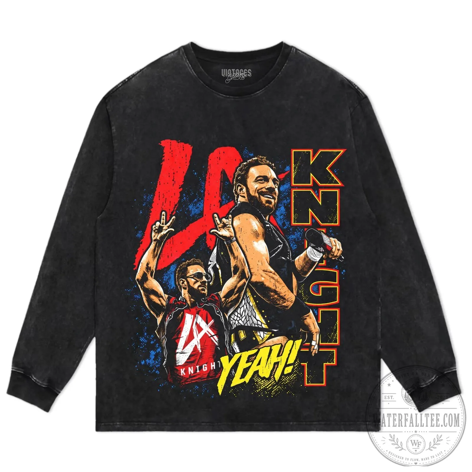 LA Knight Yeah WWE Professional Wrestler Black Graphic T-Shirt 16 LA Knight Yeah WWE Professional Wrestler Black Graphic T-Shirt