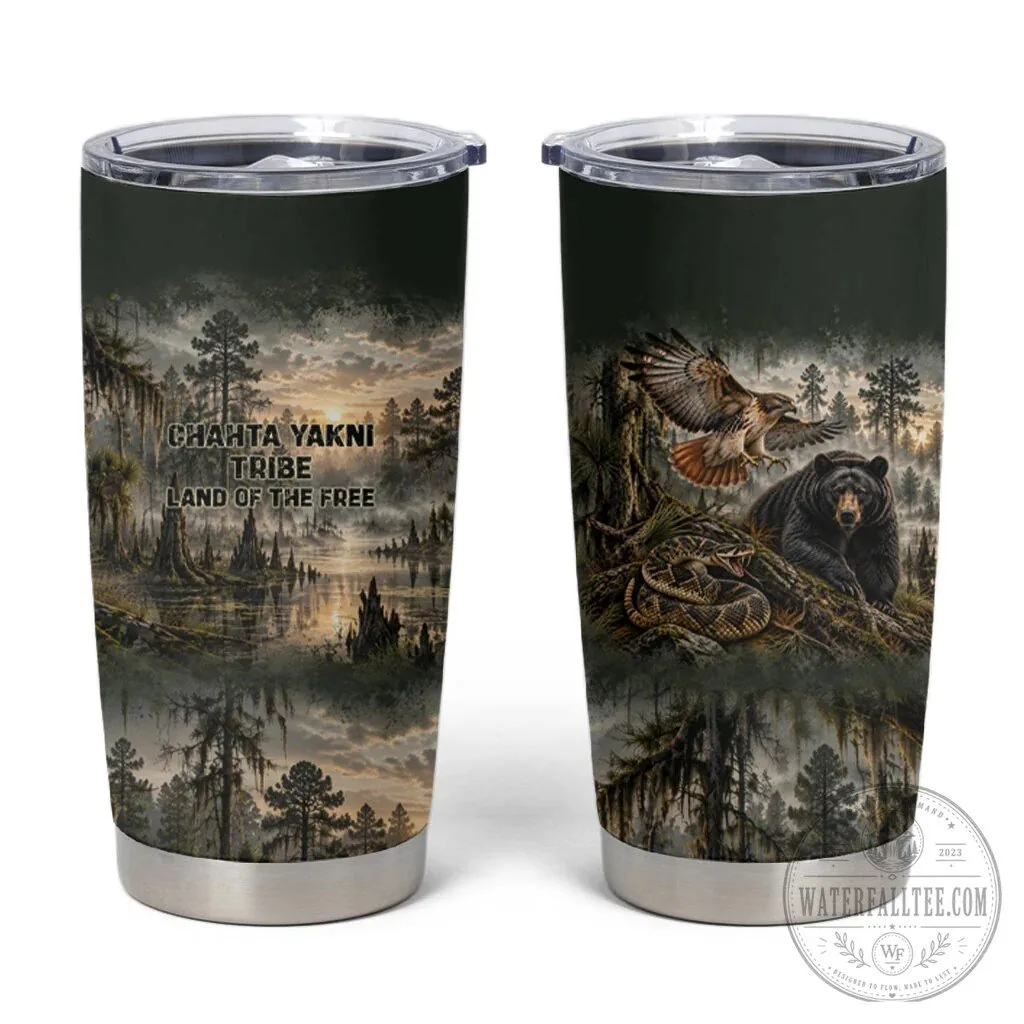 Chahta Yakni Tribe Land Of The Free Native American Wildlife Tumbler 1 Chahta Yakni Tribe Land Of The Free Native American Wildlife Tumbler
