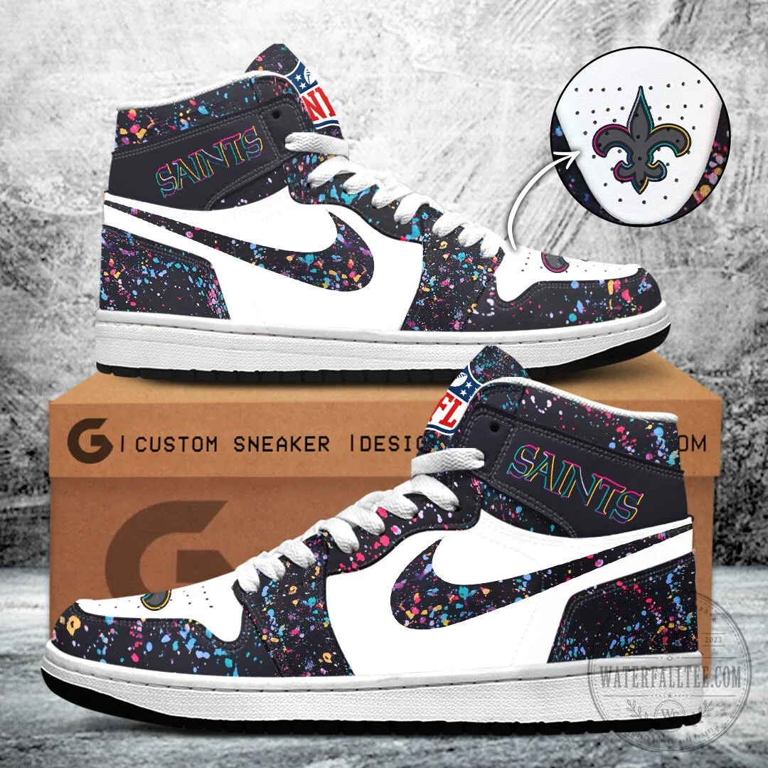 New Orleans Saints Crucial Catch 2025 Air Jordan 1 High Top Sneakers 5 New Orleans Saints Crucial Catch 2025 Air Jordan 1 High Top Sneakers