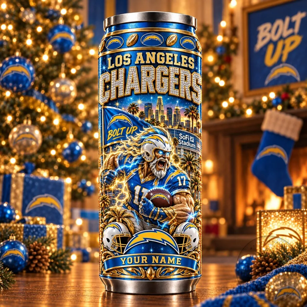 Los Angeles Chargers NFL Football Team Personalized Insulated Can Tumbler Los Angeles Chargers NFL Football Team Personalized Insulated Can Tumbler