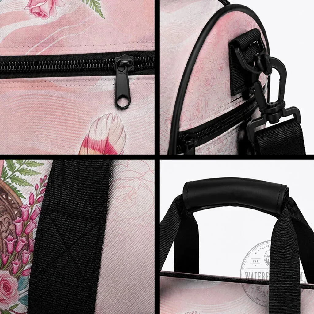 Pink Floral Horse Saddle Duffle Bag with Rose and Waxflower Flowers 10 Pink Floral Horse Saddle Duffle Bag with Rose and Waxflower Flowers