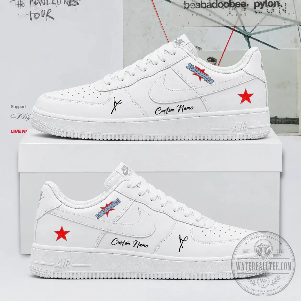 Beabadoobee The Powerlines Tour Custom Name White Sneakers Beabadoobee The Powerlines Tour Custom Name White Sneakers