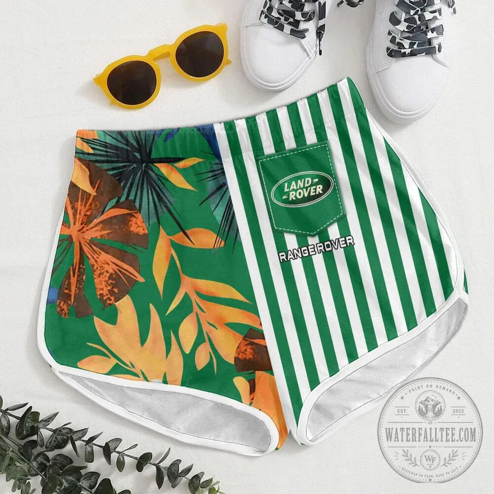 Land Rover Range Rover Logo Tropical Leaves Green Striped Hawaiian Shirt 16 Land Rover Range Rover Logo Tropical Leaves Green Striped Hawaiian Shirt
