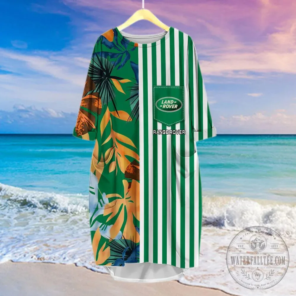 Land Rover Range Rover Logo Tropical Leaves Green Striped Hawaiian Shirt 18 Land Rover Range Rover Logo Tropical Leaves Green Striped Hawaiian Shirt