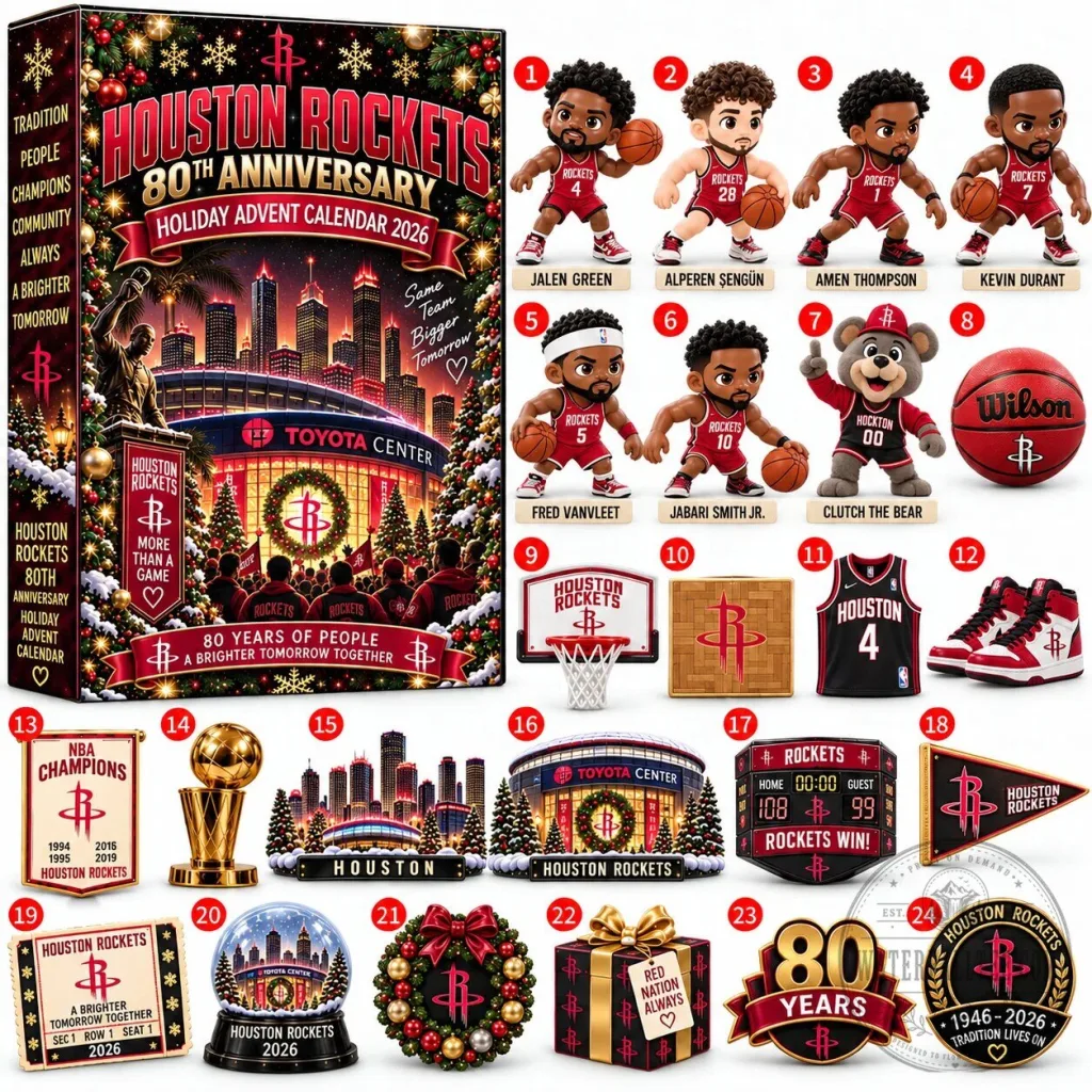 Houston Rockets 80th Anniversary Holiday Advent Calendar 2026 Houston Rockets 80th Anniversary Holiday Advent Calendar 2026