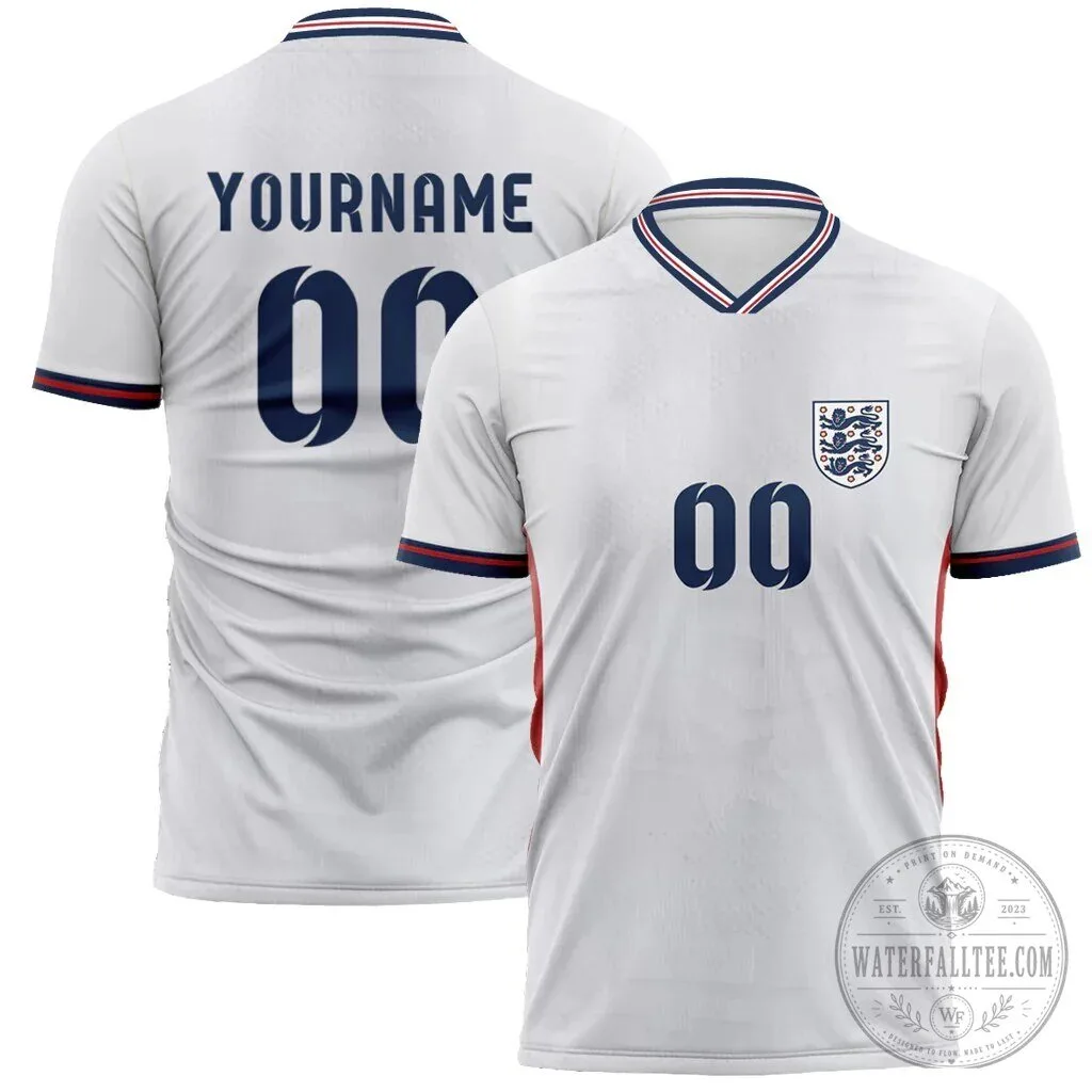 England National Football Team World Cup 2026 Custom White Football Jersey