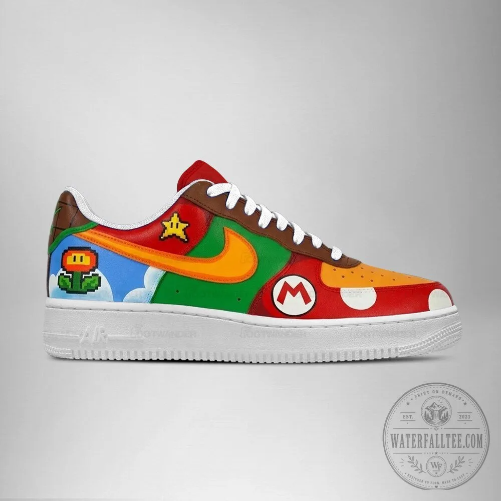 Mario V3 – Super Mario AF1 Embossed Logo Shoes 8 Mario V3 – Super Mario AF1 Embossed Logo Shoes