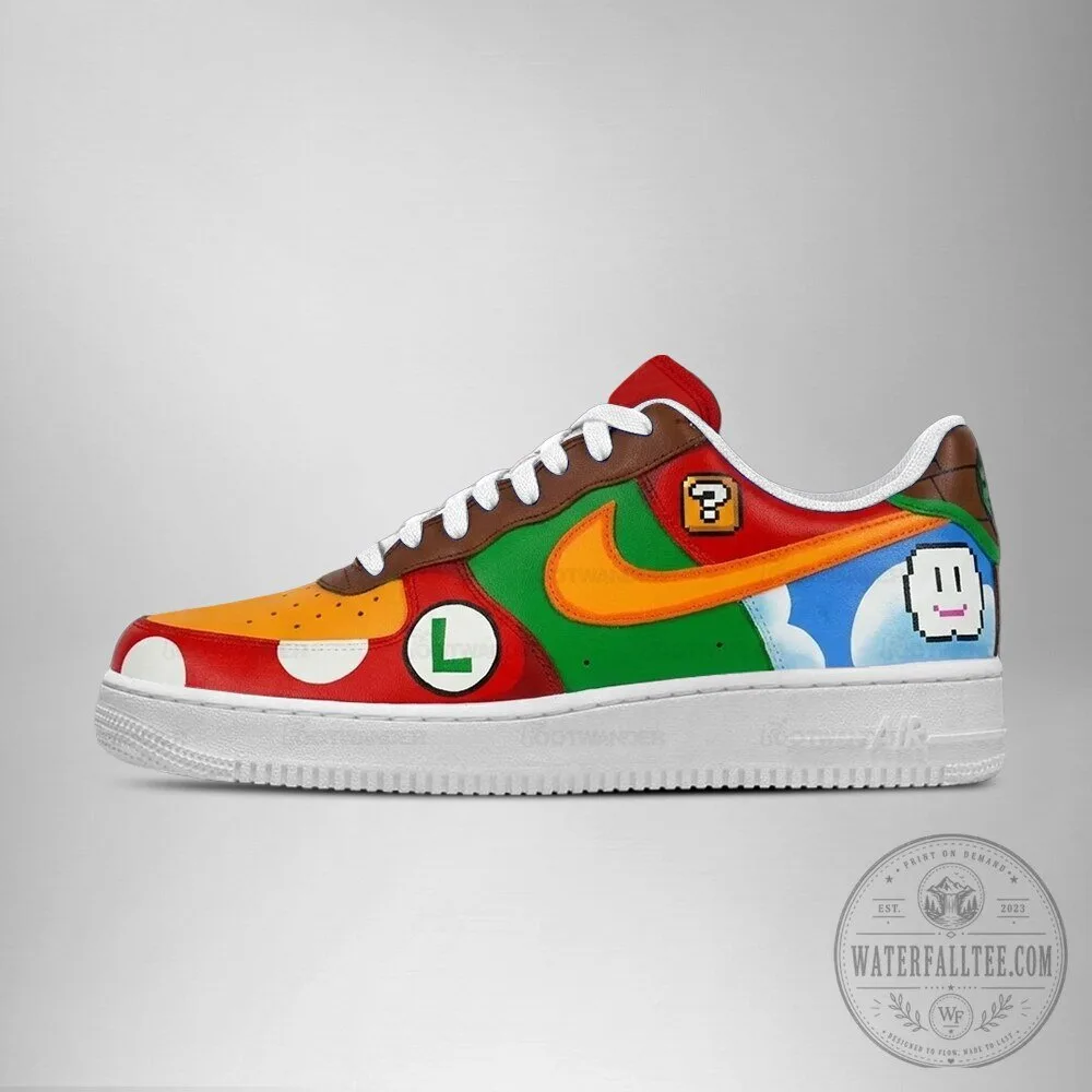 Mario V3 – Super Mario AF1 Embossed Logo Shoes 9 Mario V3 – Super Mario AF1 Embossed Logo Shoes